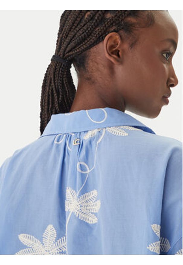 LOLA CASADEMUNT Koszula LS2615089 Niebieski Relaxed Fit. Kolor: niebieski. Materiał: bawełna