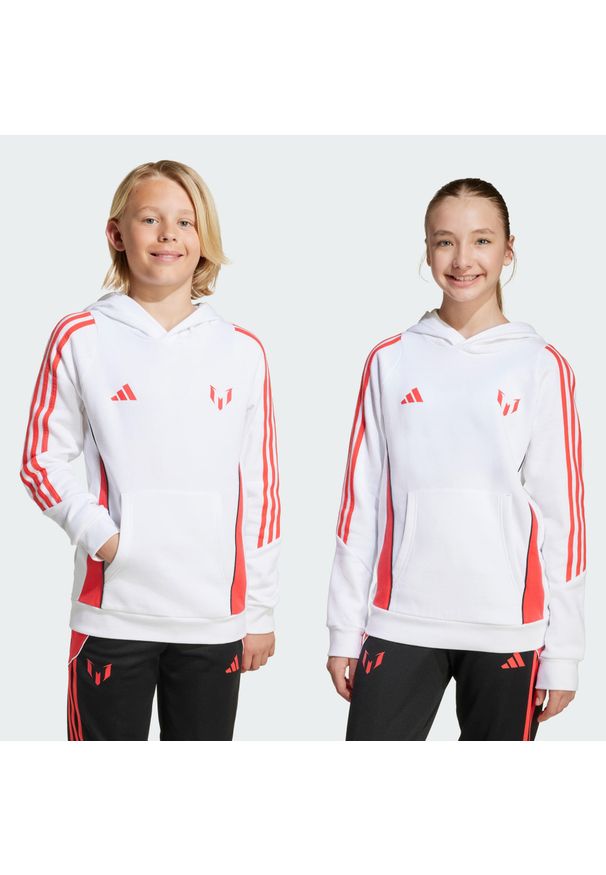 Adidas - Bluza z kapturem Messi Kids. Typ kołnierza: kaptur. Kolor: biały