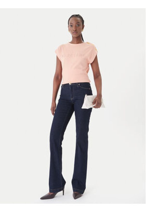 Marciano Guess T-Shirt G6GI04 K3505 Pomarańczowy Regular Fit. Kolor: pomarańczowy. Materiał: bawełna