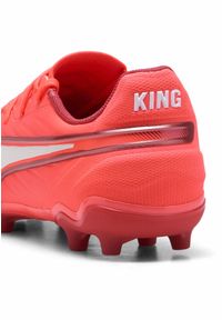 Puma - Młodzieżowe buty piłkarskie KING Match FG/AG PUMA Glowing Red White Fire. Kolor: biały, czerwony, wielokolorowy. Sport: piłka nożna