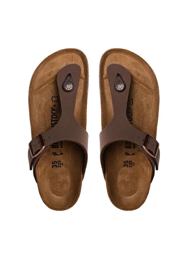Birkenstock Japonki Gizeh Bs 0043753 Brązowy. Kolor: brązowy. Materiał: skóra