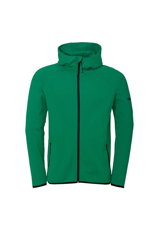 UHLSPORT - Dziecięca bluza dresowa z kapturem Uhlsport ID. Typ kołnierza: kaptur. Kolor: czarny, biały, zielony, wielokolorowy. Materiał: dresówka. Wzór: nadruk. Sport: piłka nożna