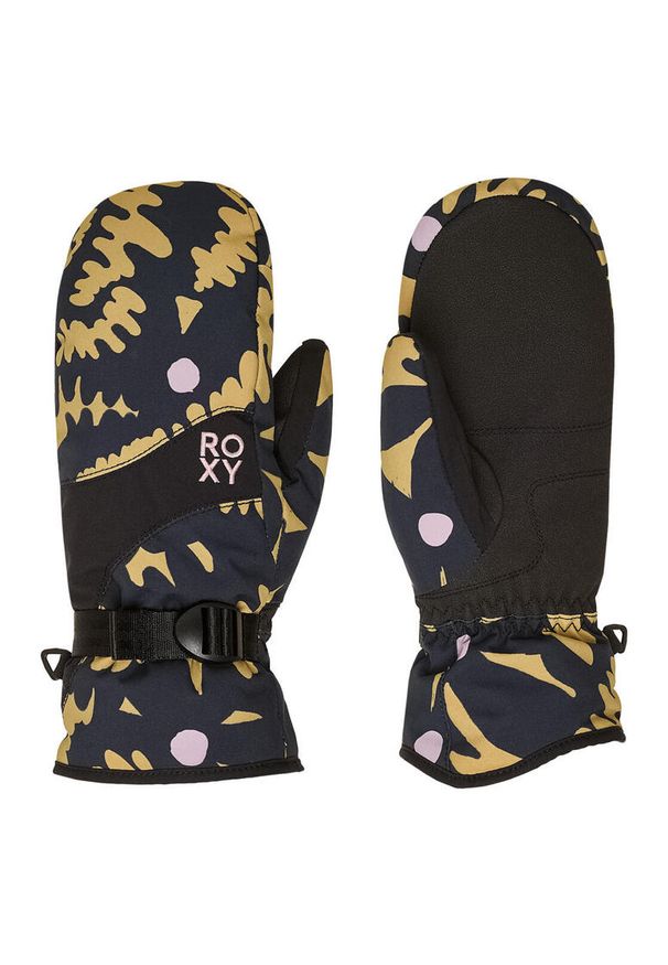 Roxy - Techniczne rękawice śnieżne damskie ROXY JETTY. Kolor: beżowy. Materiał: poliester, materiał. Sezon: zima. Sport: narciarstwo