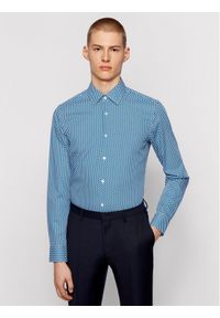 BOSS - Boss Koszula Jango 50451566 Niebieski Slim Fit. Kolor: niebieski. Materiał: bawełna #1