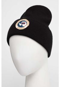 Napapijri czapka kolor czarny z grubej dzianiny. Kolor: czarny. Materiał: dzianina #3