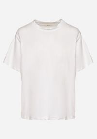 Born2be - Biały Bawełniany Klasyczny T-shirt Kollira. Okazja: na co dzień. Kolor: biały. Materiał: bawełna. Styl: klasyczny