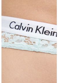 Calvin Klein Underwear brazyliany kolor turkusowy z koronki. Kolor: turkusowy. Materiał: koronka. Wzór: koronka #2