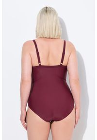 ULLA POPKEN - Damski Strój kąpielowy bez miękkich miseczek regulowane ramiączka z recyklingu. Kolekcja: plus size. Kolor: niebieski. Materiał: elastan, poliamid, materiał