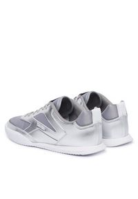Calvin Klein Sneakersy Low Pro Run Lace Stripe Met Lth HW0HW03272 Srebrny. Kolor: srebrny. Materiał: materiał. Sport: bieganie #5