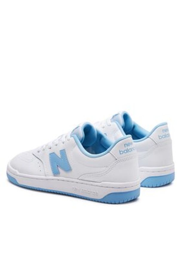 New Balance Sneakersy BB80BLU Biały. Kolor: biały. Materiał: skóra