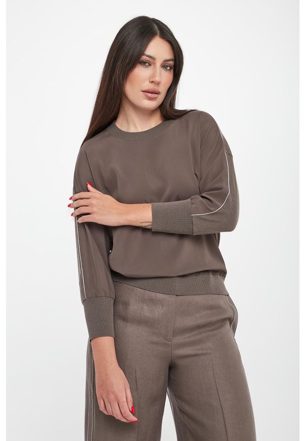 Bluzka damska wełniana PESERICO. Materiał: wełna