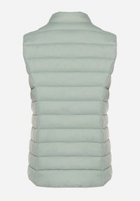 Born2be - Jasnozielona Pikowanana Kamizelka Sifitta. Okazja: na co dzień. Kolor: zielony. Materiał: jeans. Styl: klasyczny, casual, elegancki #2