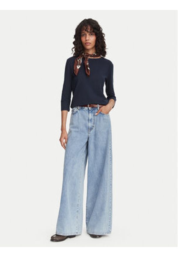Weekend Max Mara Bluzka Multia 2625946021 Granatowy Regular Fit. Kolor: niebieski. Materiał: bawełna