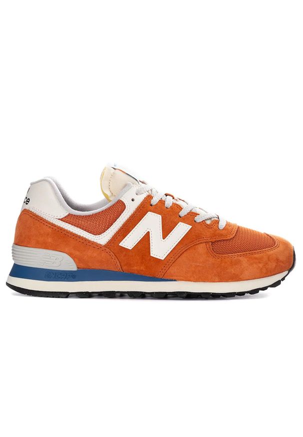 Sneakersy męskie New Balance U574VPA. Okazja: na co dzień, do pracy, na spacer. Kolor: pomarańczowy. Model: New Balance 574. Sport: turystyka piesza