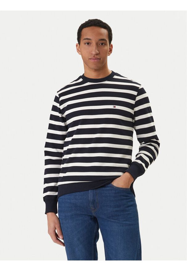 TOMMY HILFIGER - Tommy Hilfiger Bluza Ess MW0MW41352 Granatowy Regular Fit. Kolor: niebieski. Materiał: bawełna