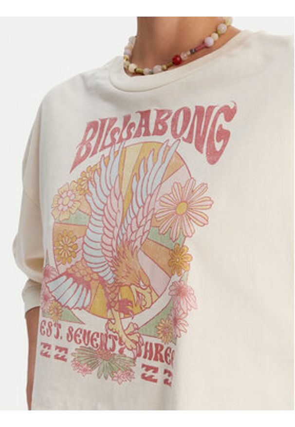 Billabong T-Shirt Where The Sun Collide EBJZT00499 Biały Loose Fit. Kolor: biały. Materiał: bawełna