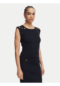 Guess Bluzka W5YR12 Z0130 Granatowy Regular Fit. Kolor: niebieski. Materiał: syntetyk #1