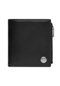 Calvin Klein Jeans Duży Portfel Męski Jeans Hardware Compact Zip Walle LV04G1078G Czarny. Kolor: czarny. Materiał: skóra