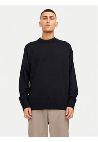 Jack & Jones - Jack&Jones Sweter Collective 12251556 Czarny Relaxed Fit. Kolor: czarny. Materiał: syntetyk