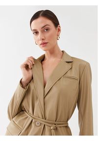 TwinSet - TWINSET Marynarka 232TP2901 Beżowy Regular Fit. Kolor: beżowy. Materiał: skóra #3