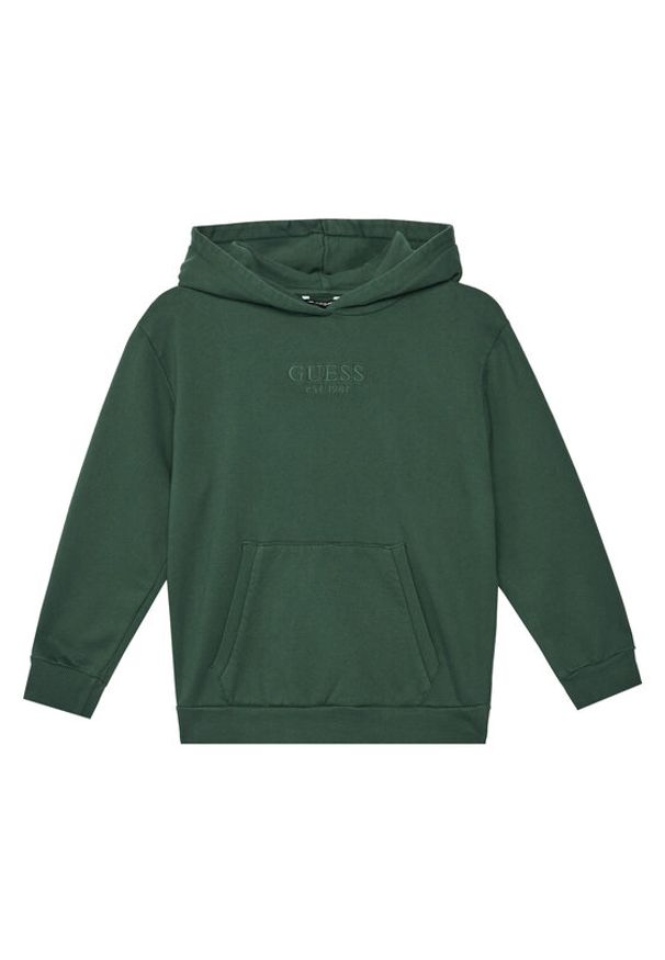 Guess Bluza L5YQ25 KAV34 Zielony Oversize. Kolor: zielony. Materiał: bawełna