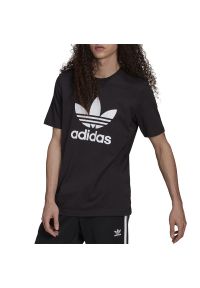 Adidas - Koszulka adidas Originals Adicolor Classics Trefoil Tee H06642 - czarna. Kolor: czarny. Materiał: bawełna. Długość rękawa: krótki rękaw. Długość: krótkie. Wzór: aplikacja