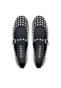 Guess Baleriny FLTKDL ELE02 Czarny. Kolor: czarny. Materiał: skóra