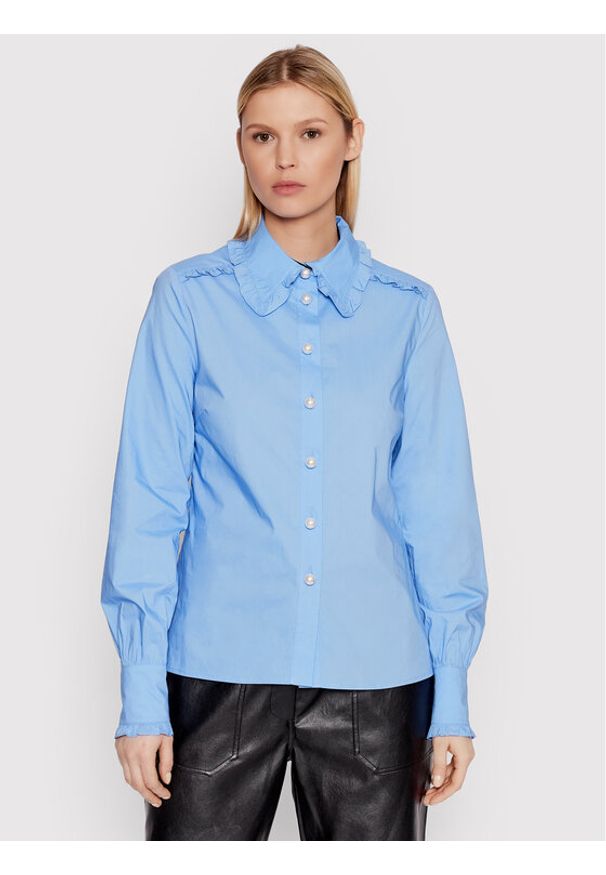 Custommade Koszula Barbette 999369206 Niebieski Regular Fit. Kolor: niebieski. Materiał: bawełna