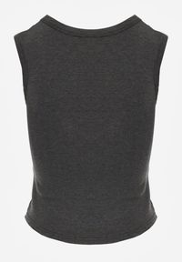 Renee - Szary Wiskozowy Top Dopasowany z Kwadratowym Dekoltem Bez Rękawów Bilincja. Okazja: na co dzień. Typ kołnierza: dekolt kwadratowy. Kolor: szary. Materiał: wiskoza. Długość rękawa: bez rękawów. Styl: casual #6