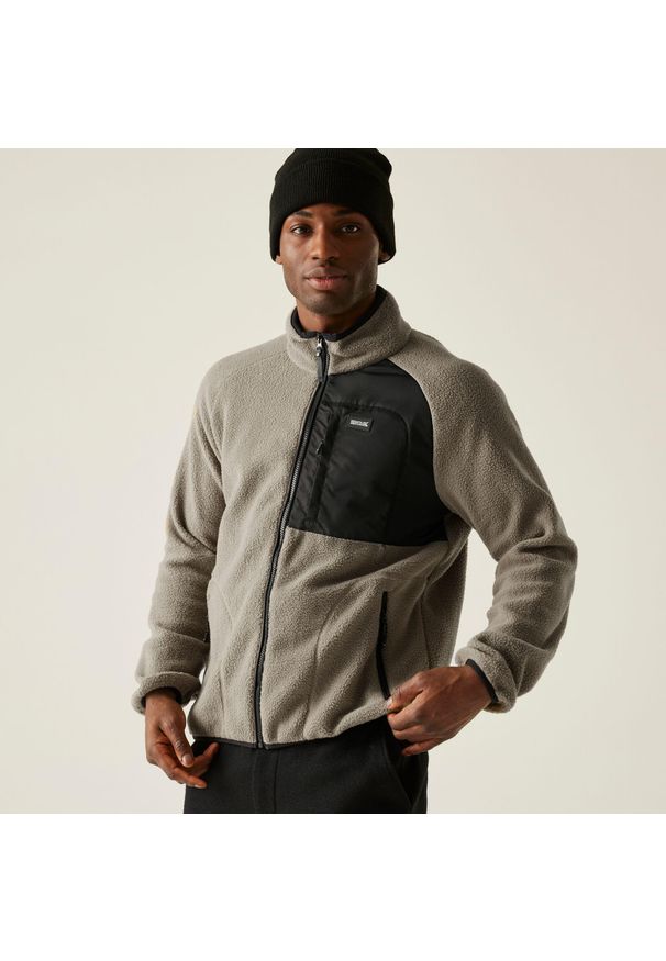 Regatta - Polar męski rozsuwany Frankie Borg. Kolor: beżowy. Materiał: polar. Sport: turystyka piesza