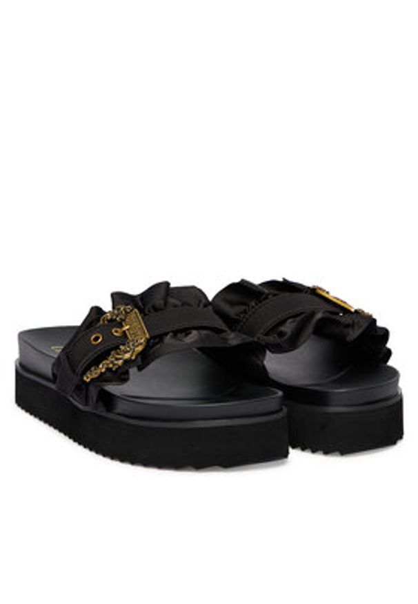 Versace Jeans Couture Klapki 80VA3SM5 Czarny. Kolor: czarny. Materiał: materiał