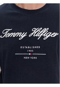 TOMMY HILFIGER - Tommy Hilfiger T-Shirt Script Logo Tee MW0MW33691 Granatowy Regular Fit. Kolor: niebieski. Materiał: bawełna #3