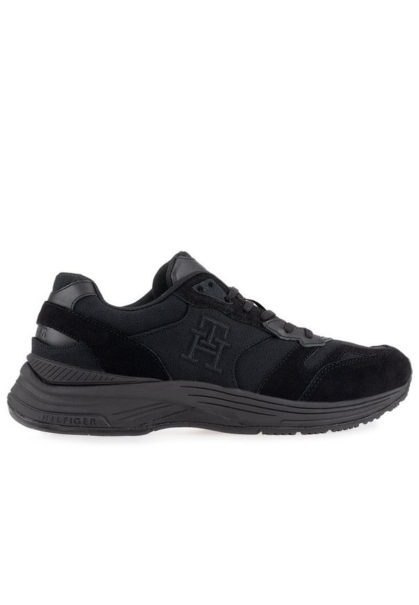 TOMMY HILFIGER - Buty Tommy Hilfiger Modern Prep Bananatex FM0FM04413-BDS - czarne. Kolor: czarny. Materiał: zamsz, materiał, guma. Szerokość cholewki: normalna
