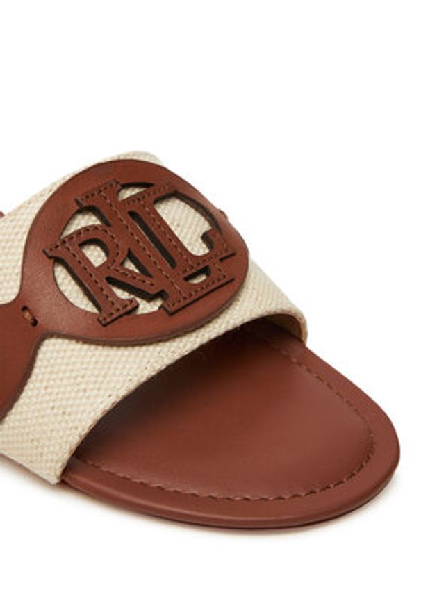 Lauren Ralph Lauren - LAUREN RALPH LAUREN Klapki Alegra 802826823001 Beżowy. Kolor: beżowy. Materiał: materiał