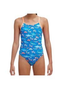Strój kąpielowy jednoczęściowy FUNKITA Fin Swimming - dziewczęcy. Kolor: niebieski