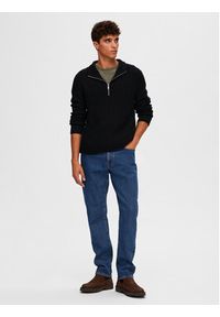 Selected Homme Sweter 16091800 Czarny Regular Fit. Kolor: czarny. Materiał: bawełna