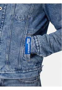 Karl Lagerfeld Jeans Kurtka jeansowa A4M14014 Niebieski Regular Fit. Kolor: niebieski. Materiał: bawełna #4