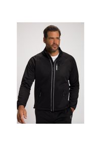 JAY-PI - Męska Kurtka Softshell FLEXNAMIC® Odzież rowerowa stójka modne odblaski. Typ kołnierza: kołnierzyk stójkowy. Kolekcja: plus size. Kolor: czarny. Materiał: elastan, poliester, materiał