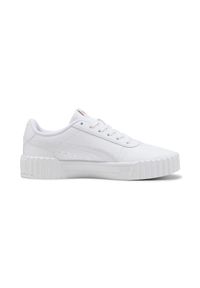 Adidasy Puma Carina 3.0, Kobiety. Okazja: na co dzień. Kolor: biały. Materiał: skóra ekologiczna, materiał. Sport: bieganie, turystyka piesza