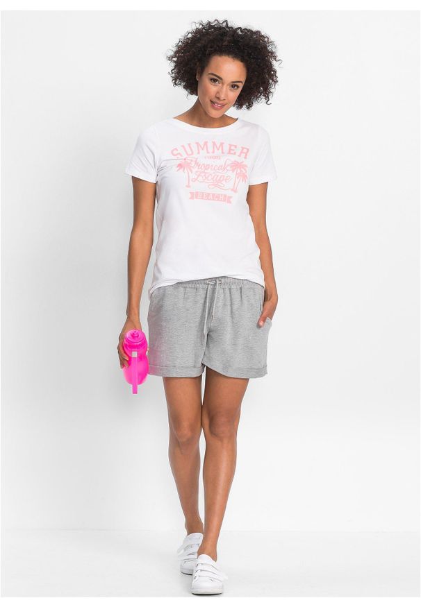 bonprix - Szorty dresowe. Kolor: szary. Materiał: dresówka