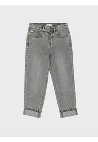 Sinsay - Jeansy straight leg z regulacją w pasie - szary. Kolor: szary #1