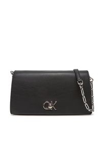 Calvin Klein Torebka Re-Lock Mini Conv LV04F3103G Czarny. Kolor: czarny. Materiał: skórzane