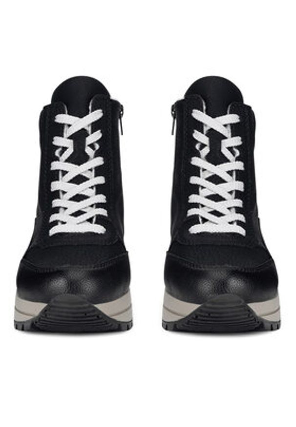 Rieker Trzewiki N4008-00 Czarny. Kolor: czarny. Materiał: materiał