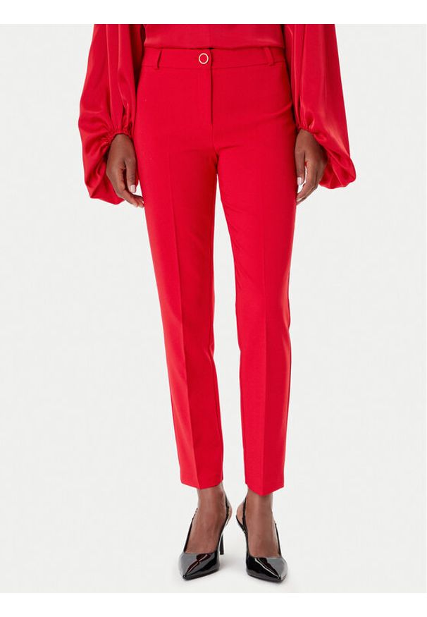 Rinascimento Chinosy CFC0125410003 Czerwony Skinny Fit. Kolor: czerwony. Materiał: syntetyk