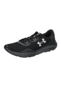 Buty treningowe damskie Under Armour W Charged Pursuit 3. Zapięcie: sznurówki. Kolor: czarny. Materiał: guma, syntetyk, materiał. Szerokość cholewki: normalna. Sport: bieganie