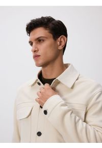 Reserved - Koszula z imitacji zamszu - złamana biel. Materiał: zamsz #1