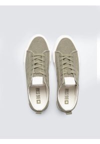 Big-Star - Trampki męskie khaki TT174294 303. Nosek buta: okrągły. Zapięcie: sznurówki. Kolor: zielony. Materiał: guma, materiał #2