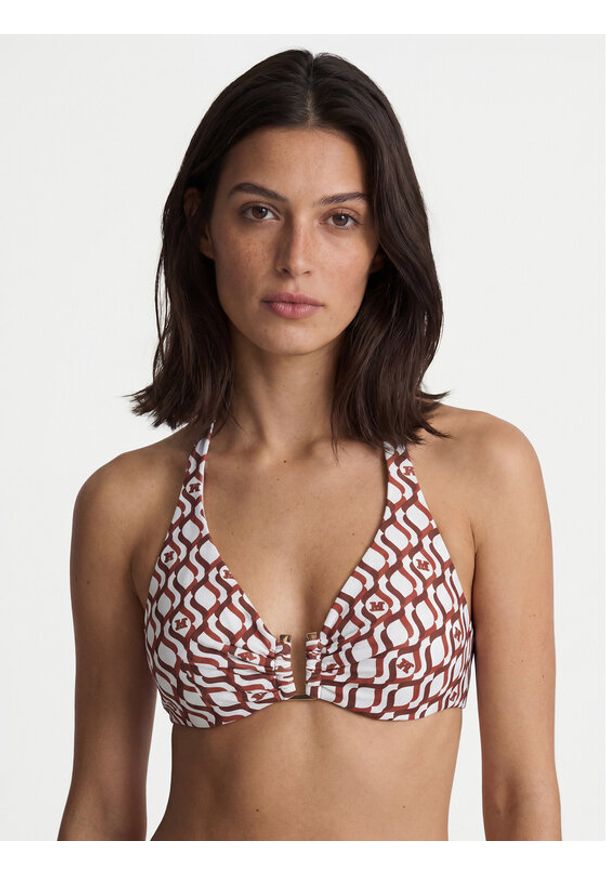 Max Mara Beachwear Góra od bikini Avena 2616821289 Brązowy. Kolor: brązowy. Materiał: syntetyk