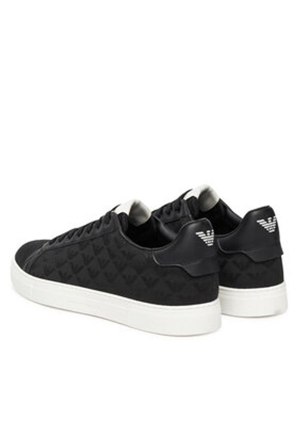 Emporio Armani Sneakersy EM003843 AF20003 MC012 Czarny. Kolor: czarny. Materiał: materiał