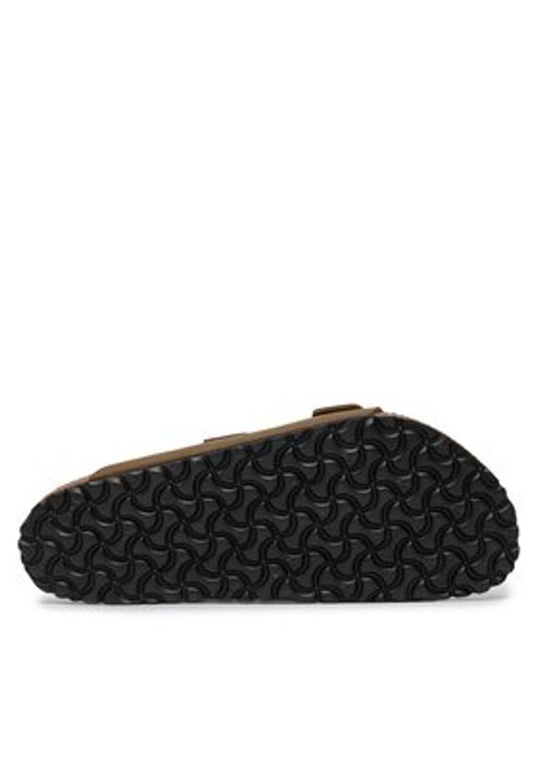 Birkenstock Klapki Arizona 1027022 Khaki. Kolor: brązowy. Materiał: skóra